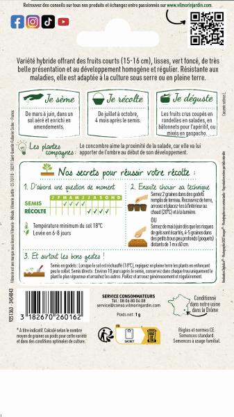 Potagères - Concombre Murat HF1 - Graines d'Exception - MEDIA_PACKAGING_VERSO